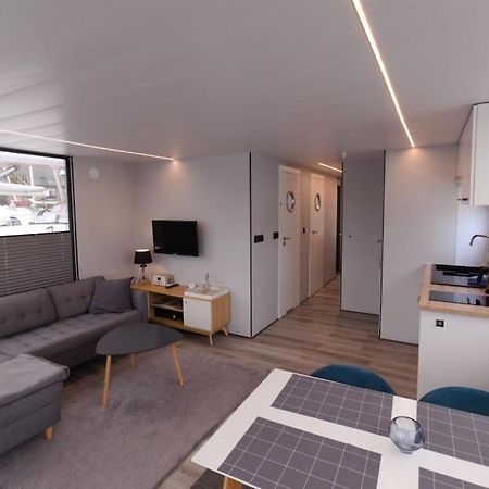 Hausboot Fjord Meeresbrise Mit Dachterrasse In Flensburg Zewnętrze zdjęcie