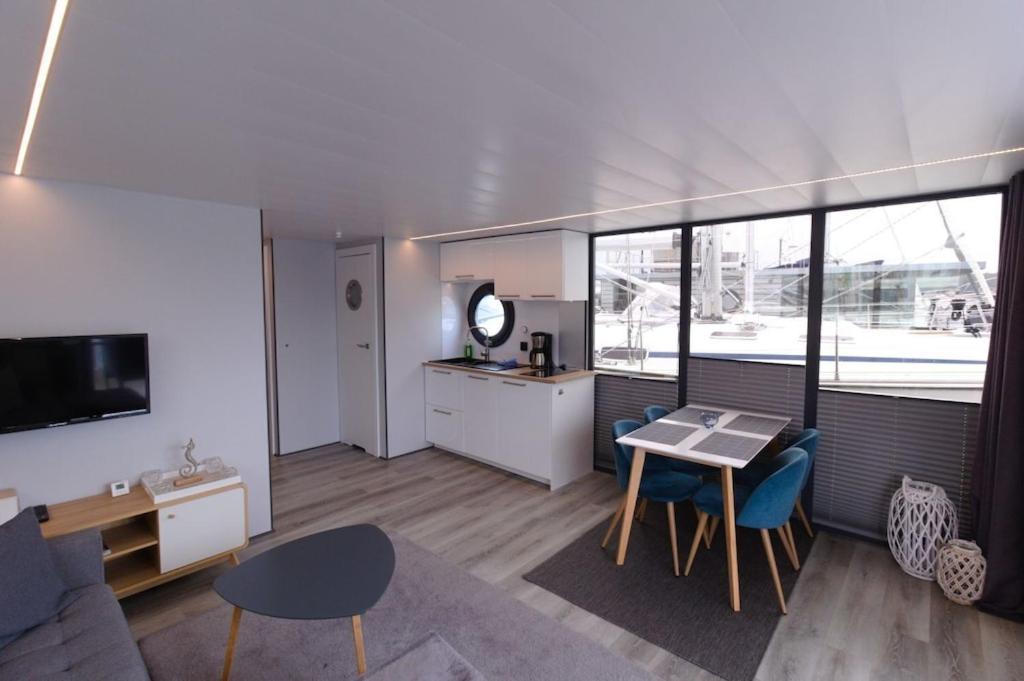 Hausboot Fjord Meeresbrise Mit Dachterrasse In Flensburg Zewnętrze zdjęcie